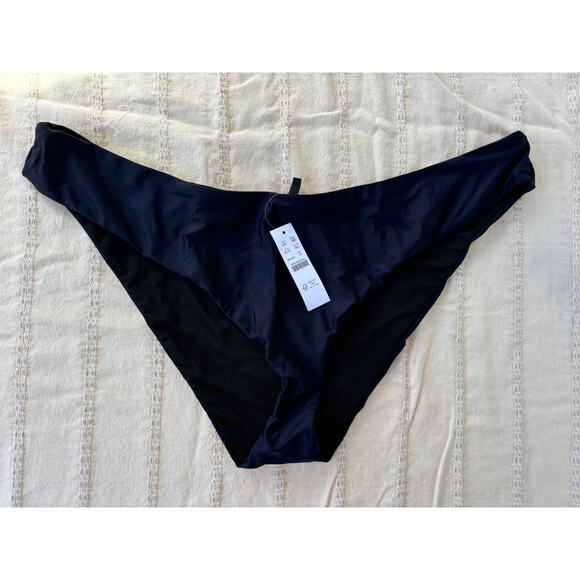 NWT J.Crew Curved-waist‎ Cheeky Bikini Bottom, Navy, 2XL - Picture 1 of 5